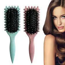 Curly square hairbrush 
