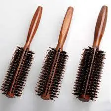 wooden hair dryer brush